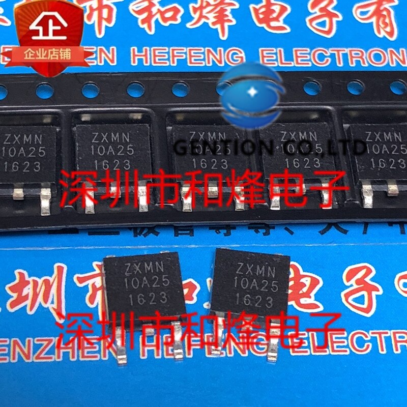 10PCS ZXMN10A25  TO-252 100V 6.4A   100% new and original